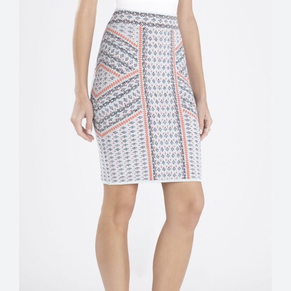 BCBG Printed Skirt, High Waisted
